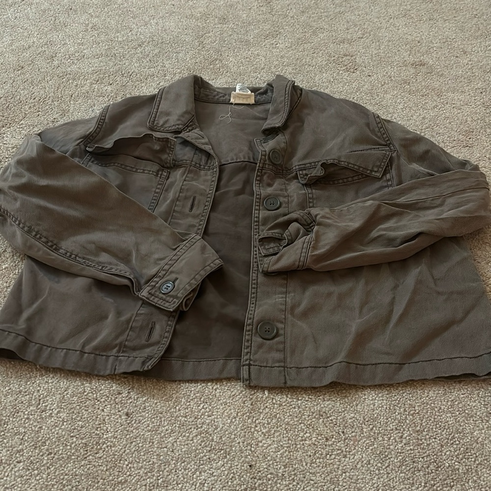 nicole miller jean jscket, army green.
